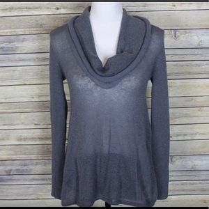 YaYa Aflalo Wool Cashmere Cowl Neck Top